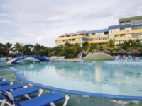 Panoramic hotel & pool view