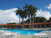 Panoramic hotel & pool view