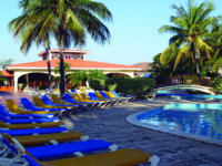 Panoramic hotel & pool view