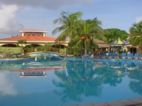 Panoramic hotel & pool view