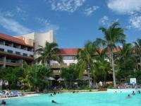 Panoramic hotel & pool view