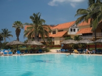 Panoramic hotel & pool view