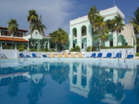 Panoramic hotel & pool view