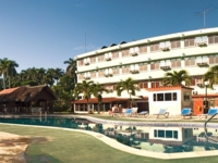 Panoramic hotel & pool view