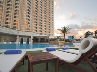 Panoramic hotel & pool view