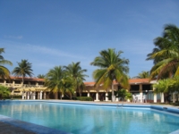 Panoramic hotel & pool view