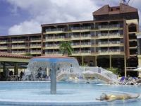 Panoramic hotel & pool view