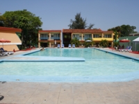 Panoramic hotel & pool view