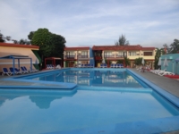 Panoramic hotel & pool view