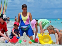 Children's activities at the beach