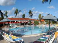 Panoramic hotel & pool view