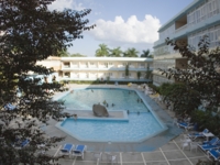 Panoramic hotel & pool view