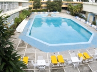 Panoramic hotel & pool view