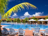 Panoramic hotel & pool view