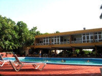 Panoramic hotel & pool view