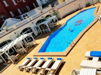 Hotel's pool panoramic view