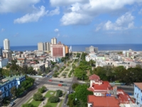Havana city and the Roc Presidente hotel panoramic view