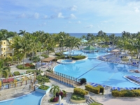 Panoramic hotel & pool view