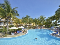 Panoramic hotel & pool view