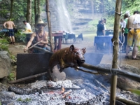 Typical Cuban lunch at the cascade falls