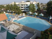 Panoramic hotel & pool view