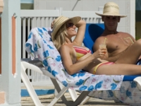 Couple at the pool.