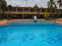 Panoramic hotel & pool view