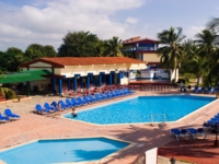 Panoramic hotel & pool view