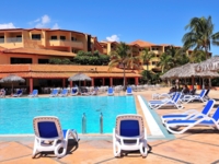 Panoramic hotel & pool view