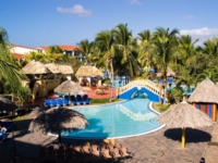 Panoramic hotel & pool view