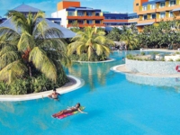 Panoramic hotel & pool view