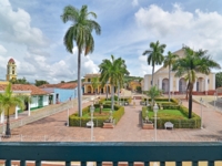 Panoramic Trinidad mayor square view