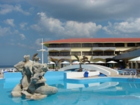 Panoramic hotel & pool view