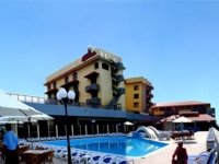 Panoramic hotel & pool view