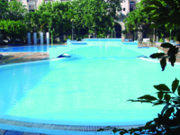 Panoramic pool view