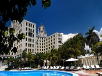 Panoramic hotel & pool view