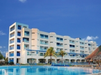 Panoramic hotel & pool view