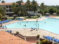 Panoramic hotel & pool view