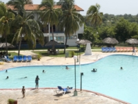 Panoramic hotel & pool view