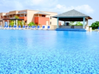 Panoramic hotel & pool view