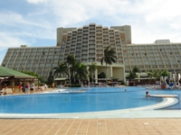 Panoramic hotel & pool view