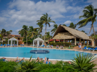 Hotel's pool panoramic view