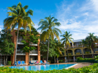 Hotel's pool panoramic view