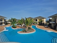 Panoramic hotel & pool view