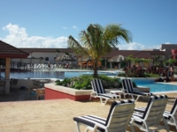 Panoramic hotel & pool view