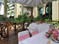 Wedding's gazebo at the indoor garden