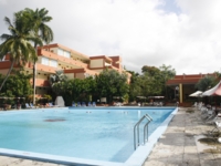 Panoramic hotel & pool view