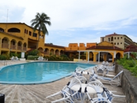 Panoramic hotel & pool view