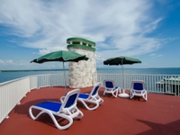 Hotel terrace and Cienfuegos bay view