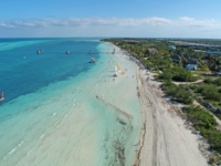 Panoramic hotel and beach view